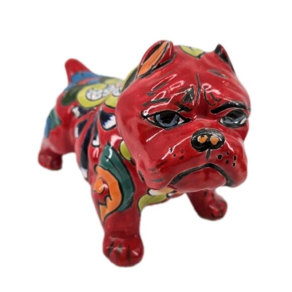 Mexican Talavera Bulldog 9.5